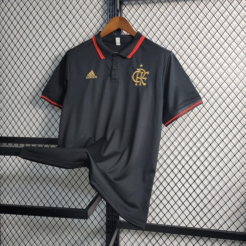 Camisa Flamengo Polo Preta 23/24 - Adidas torcedor masculina - Lançamento