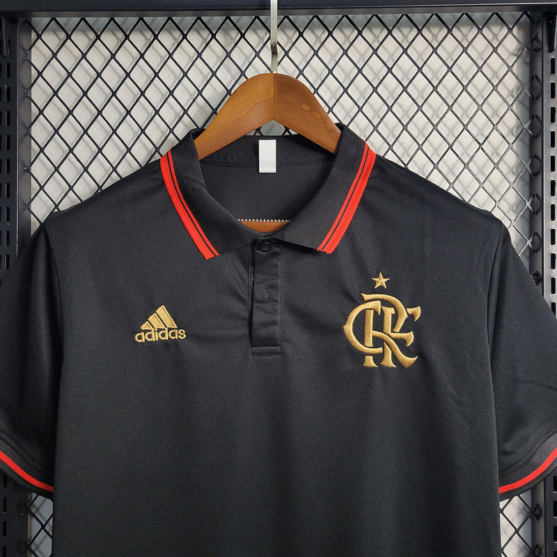 Camisa Flamengo Polo Preta 23/24 - Adidas torcedor masculina - Lançamento